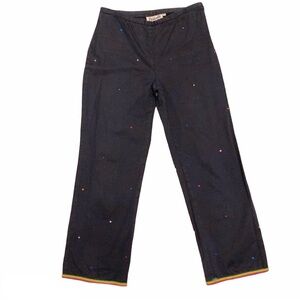 Women’s Stretchy Fun Crop Pants with Rhinestones
